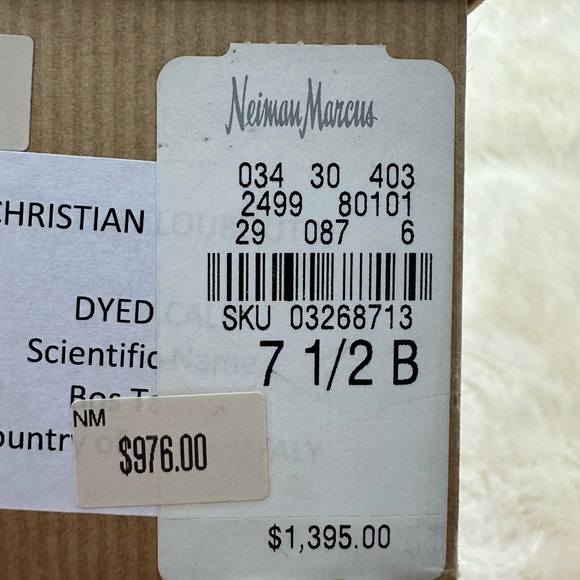 Christian Louboutin red bottom flat shoes us7.5 - Picture 10 of 10